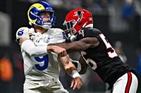 Falcons play spoiler to Matthew Stafford’s MVP and Bucs’ playoff hopes in thriller over Rams behind big game from Bijan Robinson