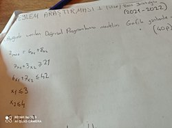 Bu soruyu grafik yöntemle çözer misiniz?