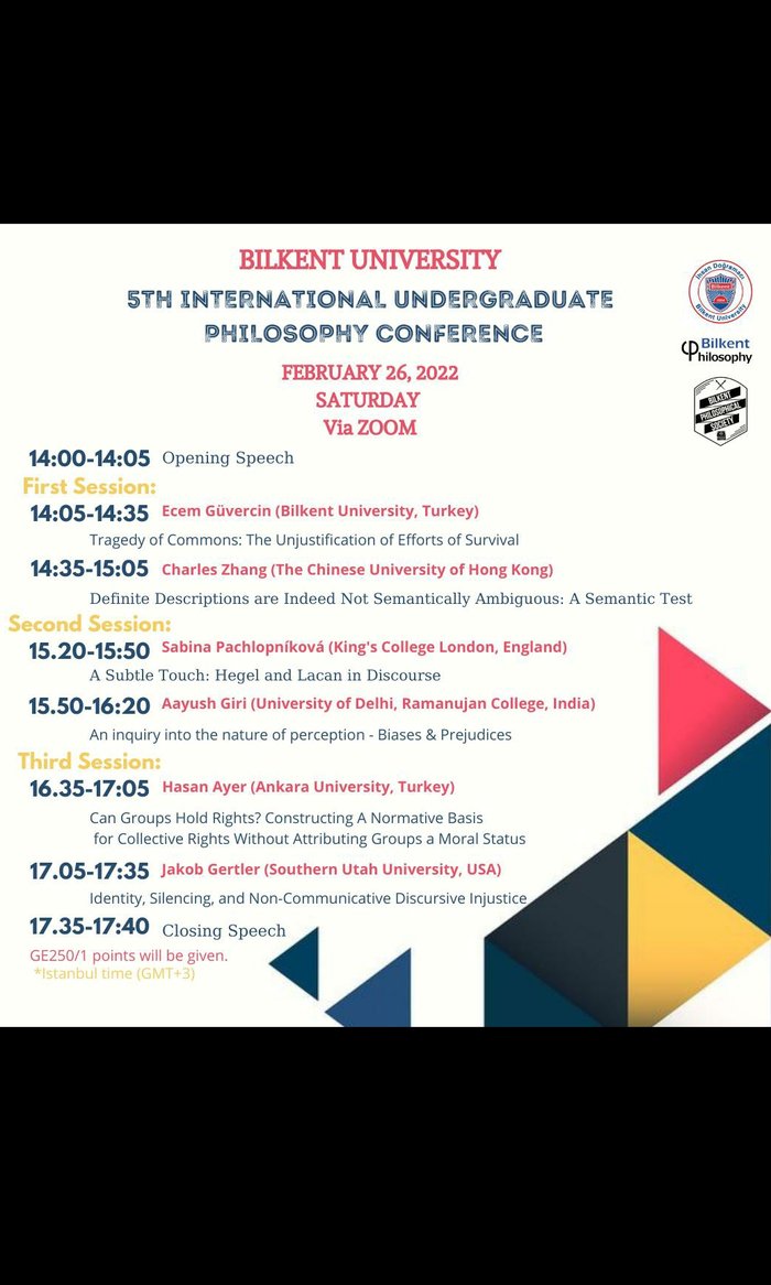 Bilkent 5. Uluslararası Felsefe Konferansı