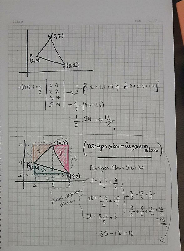 Soruyla ilgili örnek