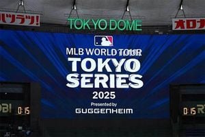 MLB Opening Series Thrills Fans At Tokyo Dome