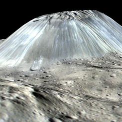  Unusual Mountain Ahuna Mons on Asteroid Ceres 