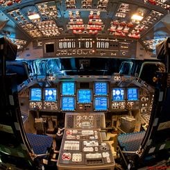 The Flight Deck of Space Shuttle Endeavour