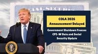 COLA 2026 Announcement Delayed: Government Shutdown Freezes CPI-W Data and Social Security Update