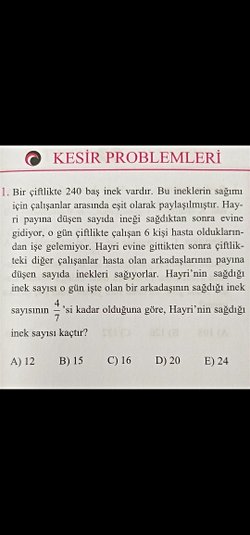 İnek sayısı tam olarak kaçtır?