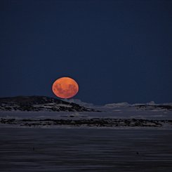 Moon Over Antarctica