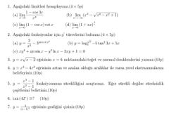 Limit ve türev  nedir bu sorular nasıl çözülür?