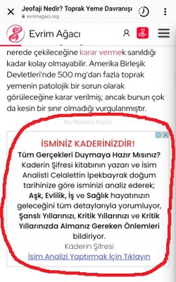 Neden sitede sahte bilim reklamları çıkıyor?