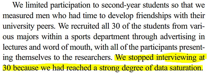 Araştırmacıların aynı 30 deneği kullanarak hazırladıkları "Sex Roles" dergisindeki makalede bu sayının yeterliliğiyle ilgili açıklamaları...