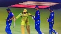 Watch: MS Dhoni beats Deepak Chahar with the bat during players' customary handshake after CSK down MI by 4 wickets in IPL 2025 clash