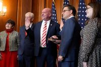 Ohio congressman blames mystery group for swastika flag in office