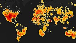 Son 3500 Yılda Dünya'ya Düşen Meteoritlerin Haritası
