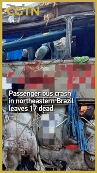 Passenger bus crash in northeastern Brazil leaving 17 dead