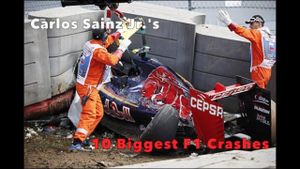 Carlos Sainz Crashes Out At Chaotic Australian Grand Prix