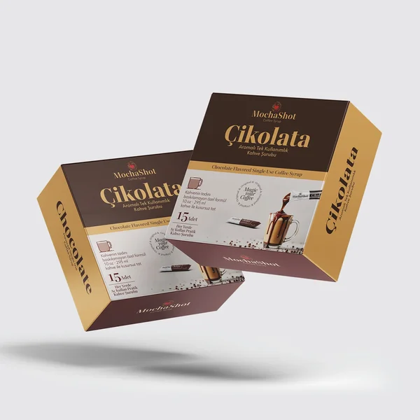Mocha Shot Çikolata Aromalı Tek Kullanımlık Kahve Şurubu 20 ml x 15 Adet