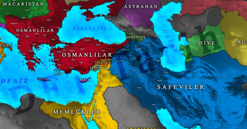 1500'lü yılların Başı Safevi Devleti Haritası