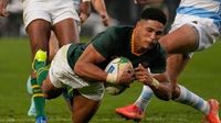 Rugby Championship: South Africa thrash Argentina 67-30 to top table with Sacha Feinberg-Mngomezulu breaking points record