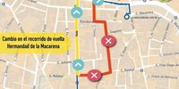 La Macarena cambia el itinerario de vuelta por la explosión de la calle Relator y entrará media hora antes