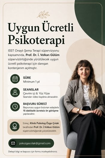 Şema Terapi Süpervizyonu Kapsamında Uygun Ücretli Psikoterapi Hizmeti