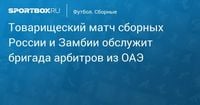 Товарищеский матч сборных России и Замбии обслужит бригада арбитров из ОАЭ