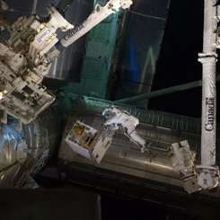 A Busy Space Walk at the Space Station
