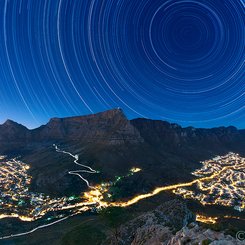  Star Trails above Table Mountain 