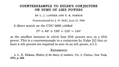 Sadece 2 Cümleden Oluşan Matematik Makalesi!