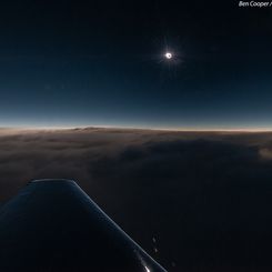 Eclipse at 44,000 Feet