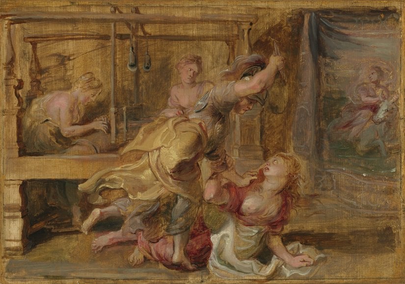 Pallas (Athena) ve Arakne- Peter Paul Rubens.