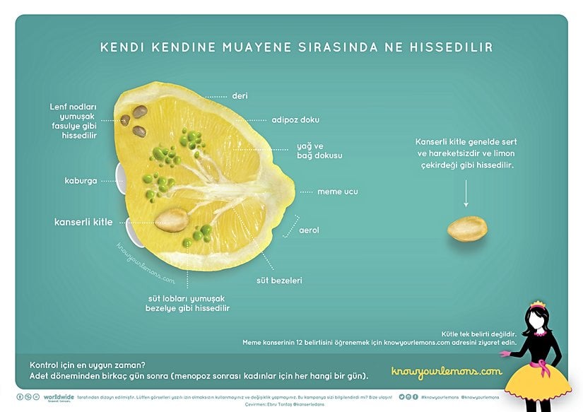 Memelerinizi mutlaka düzenli olarak kontrol etmenizi tavsiye ederiz. Bu muayene sonucunda bir değişiklik fark ederseniz doktorunuza başvurun!