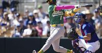 Athletics trade speedy outfielder Esteury Ruiz to Dodgers for minor league pitcher