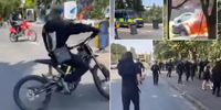 'Serious disorder' erupts in Salford as up to 60 masked youths burn vehicles and riot in streets