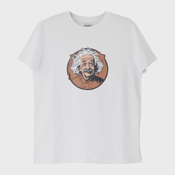 Albert Einstein T-Shirt (Baskı, %100 Pamuk)