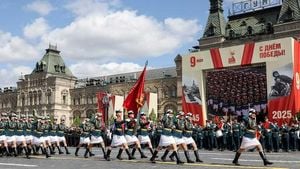 Oliver Stone Attends Moscow Victory Parade Celebrating 80 Years