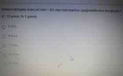 Kütlece birleşme oranı mC / mH = 9 / 2 olan hidrokarbon aşağıdakilerden hangisidir ?