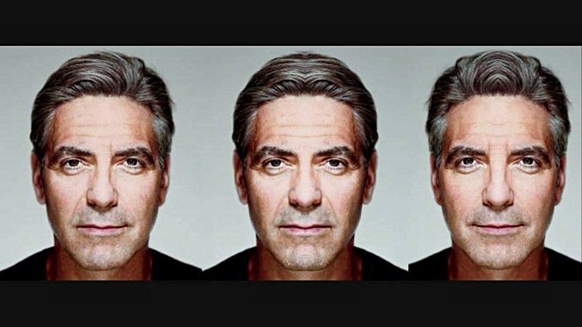 George Clooney ve yüz simetrisi...