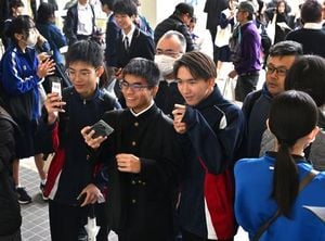 Okinawa Students Celebrate High School Acceptance Results