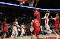 Rockets' rally falls short at Portland as Tari Eason's tip ruled too late