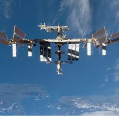 The International Space Station Over Earth