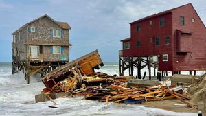 Coastal Erosion Forces Homes To Collapse In Rodanthe