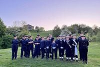 VE Day: Kendal Sea Cadets band play at beacon lighting ceremony