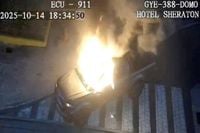 Investigation after pickup truck explodes on busy street in Ecuador