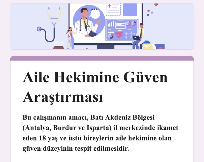 Aile Hekimine Güven Araştırması