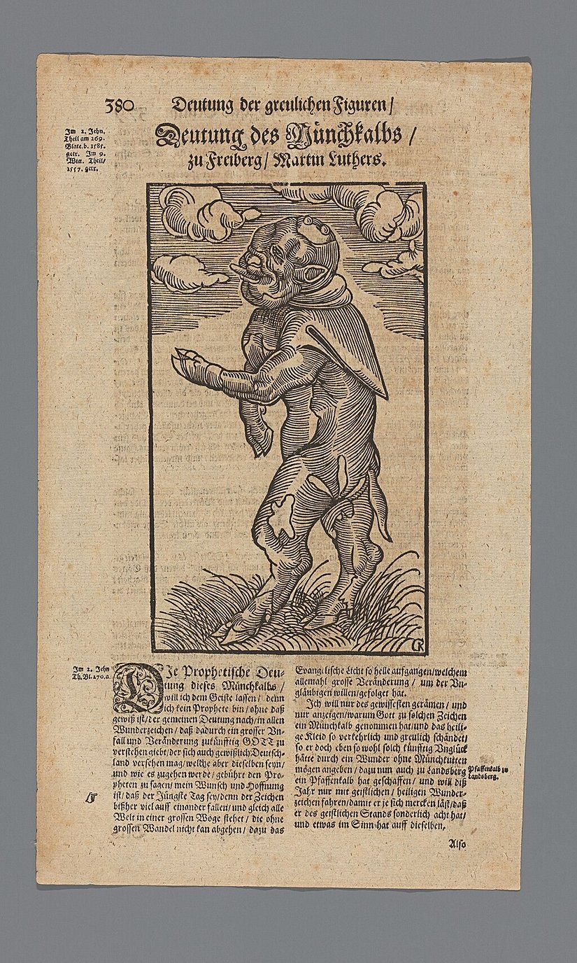 Das Mönchskalb (Keşiş Buzağı / Rahip Buzağı). Lucas Cranach (Baba) veya atölyesi. 1523