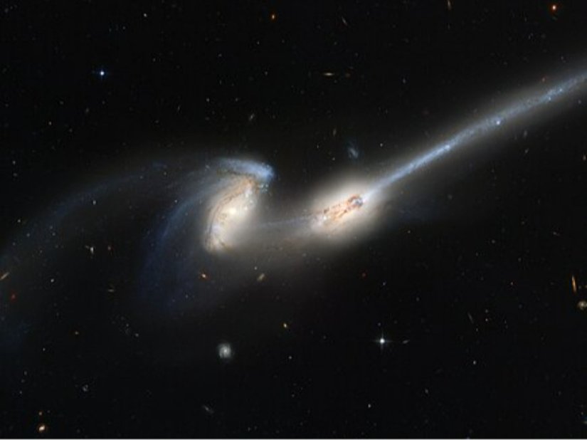 Birbirleriyle çarpışmakta olan Fareler Galaksileri