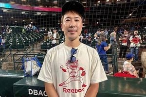 Comedian Miyasako Throws First Pitch At Dodgers Game