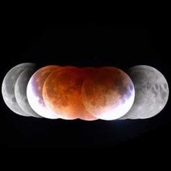 Tam Ay Tutulmasının Hızlandırılmış Görüntüsü