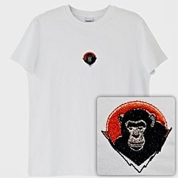 The Chimp: Şempanze T-Shirt (Nakış, %100 Pamuk)