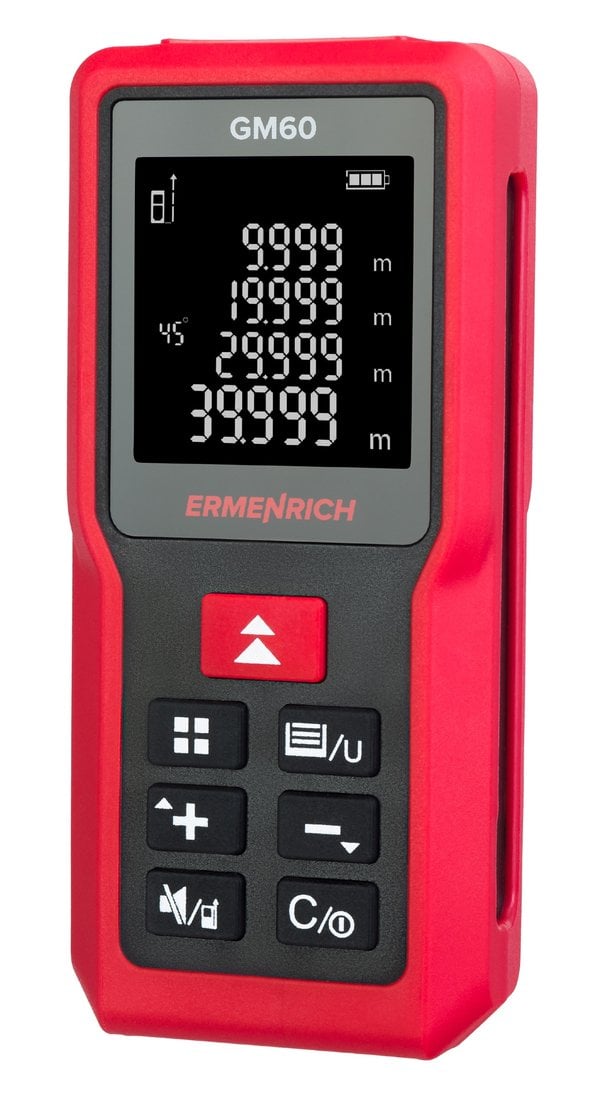 Ermenrich Reel PRO GM60 Lazer Metre, kırmızı