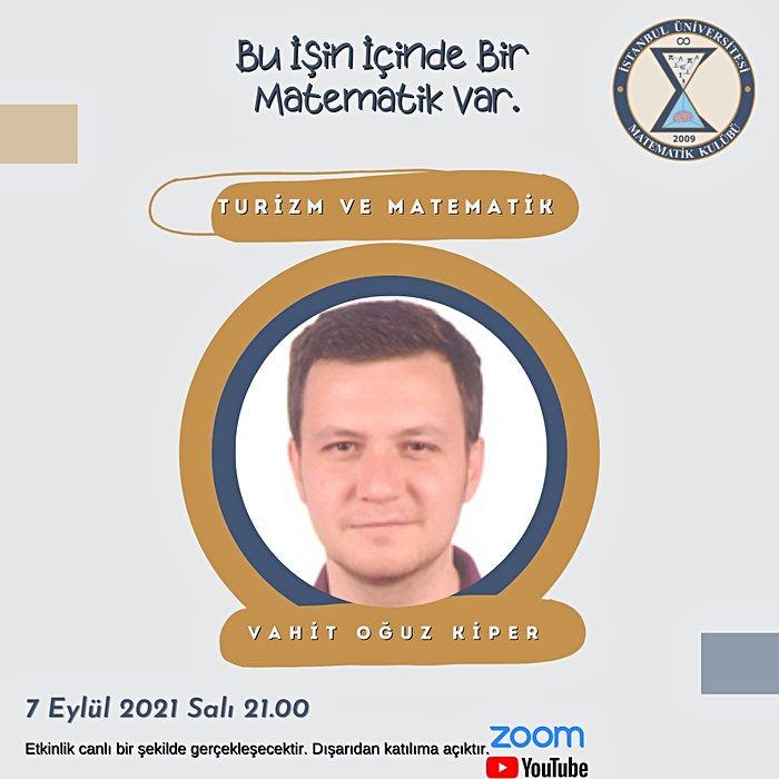 Bu İşin İçinde Bir Matematik Var - Turizm ve Matematik - Vahit Oğuz Kiper